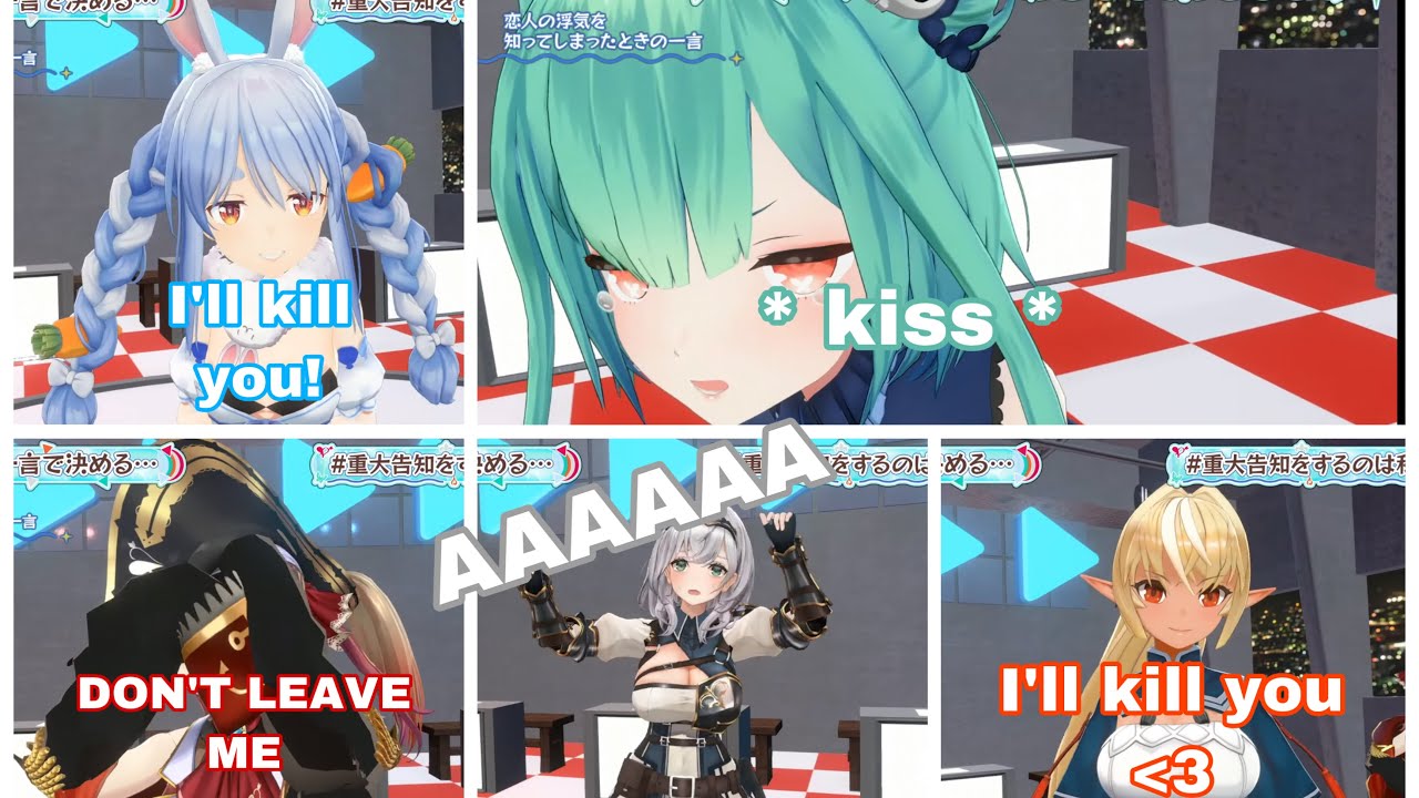 Hololive 3rd Gens did the 「What will you say when you found out your lover is cheating on you」