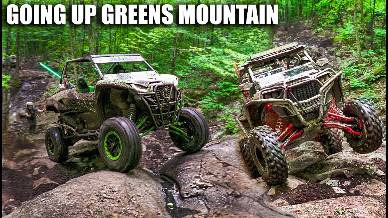 Going Up Greens Mountain ORV Trail - SXS/UTV Rock Crawling - RZR Turbo, KRX 1000, Commander 800
