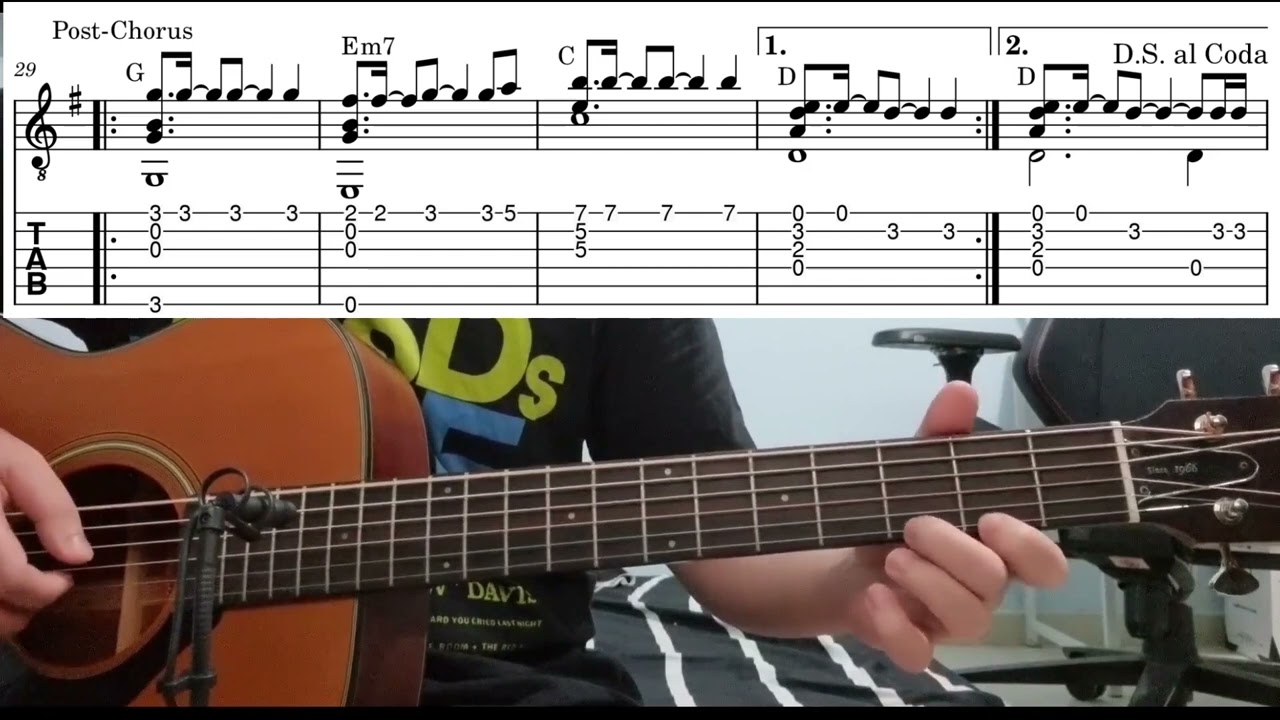 温柔 - 五月天 (Wen Rou - Mayday) 指彈吉他谱 - Easy Fingerstyle Guitar Playthrough Tutorial Lesson With Tabs