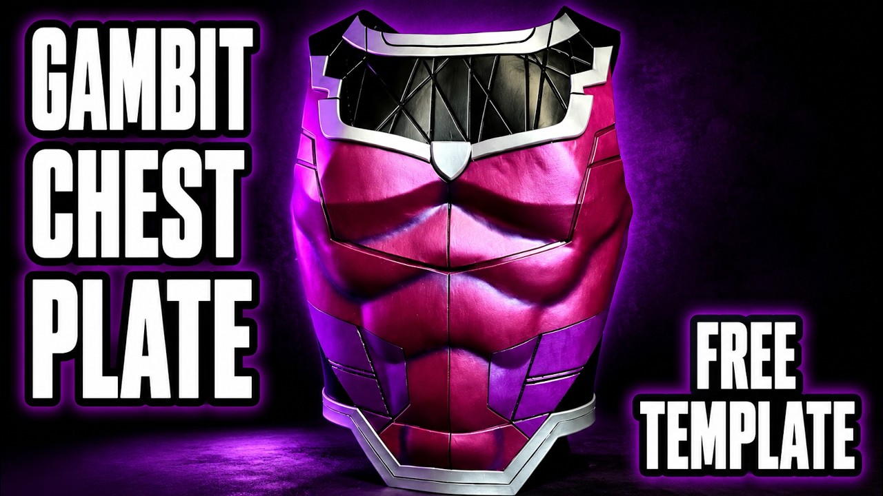 How to Make a Gambit Chest Plate (EVA Foam Tutorial - Free template)