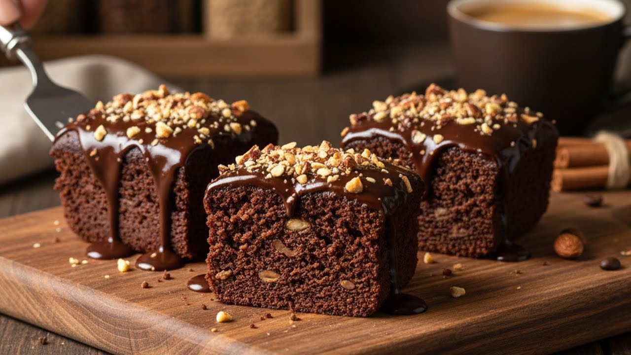 Healthy Fudgy Brownie | Sugar-Free & Flour less | Oats, Banana & Dark Chocolate