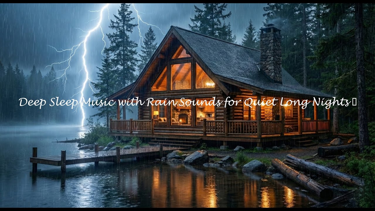 Deep Night Calm Music with Rain Sounds and Piano 🌌 #lyB
