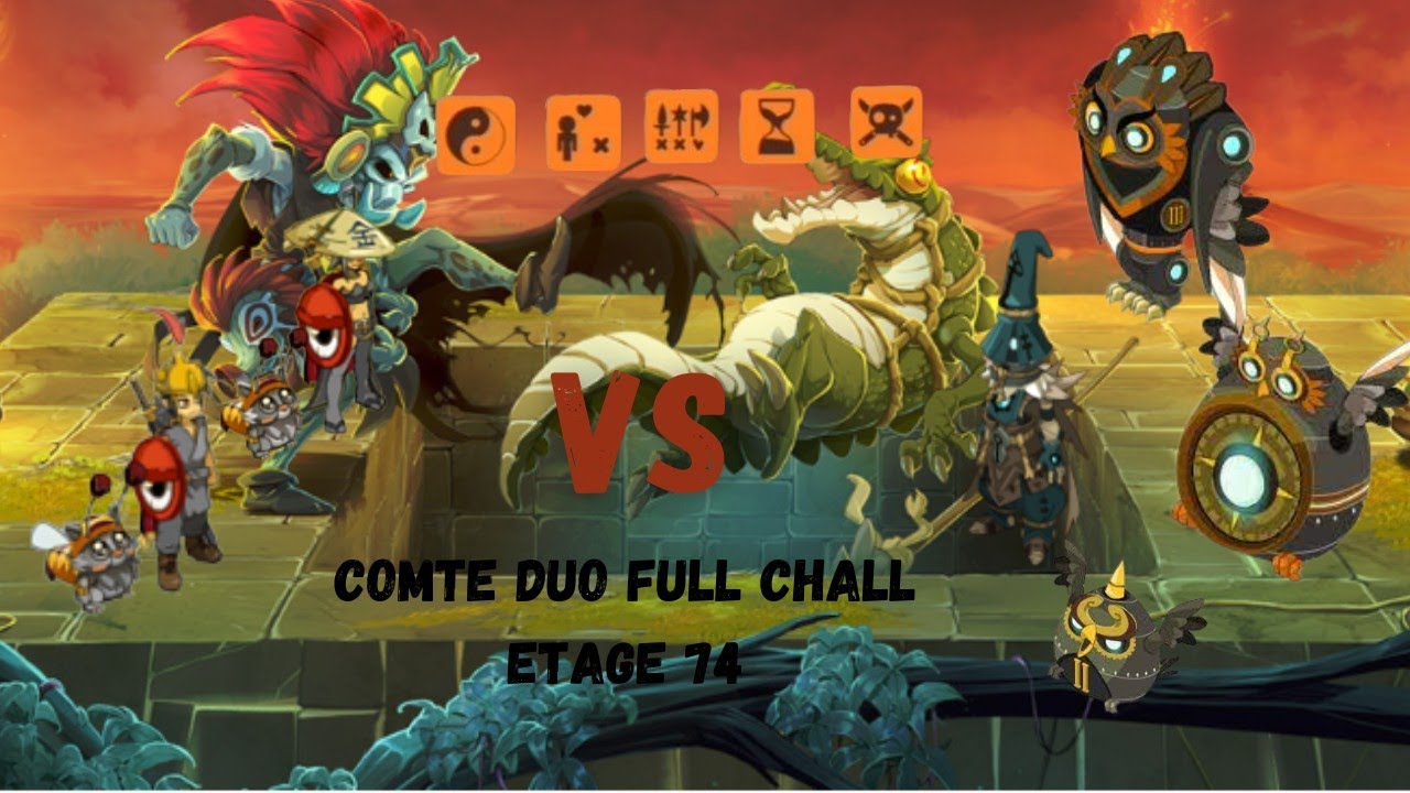 [DOFUS TOUCH] Comte Ascension étage 74 Duo Full Chall Sram/Feca 🥳🥵🥵 Plus Dure Combat Pvm All Time