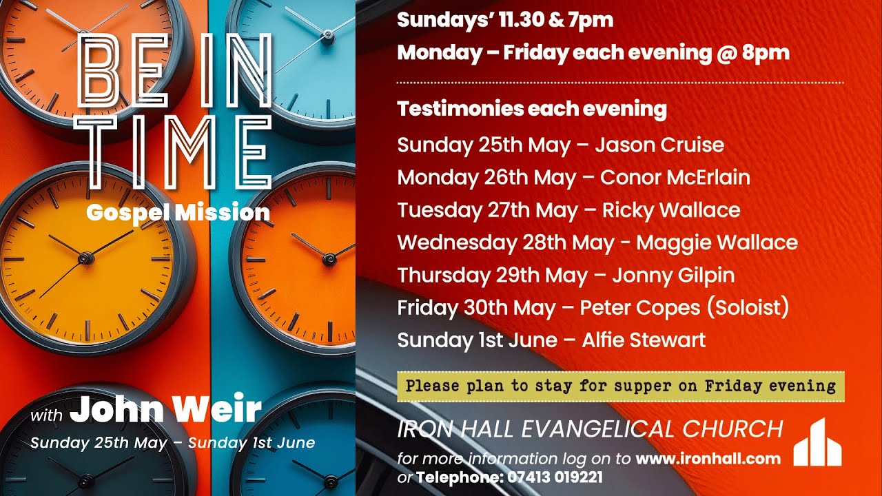 Jason Cruise | John Weir | The Man that Sat on the Fence | Gospel Mission | Iron Hall | Sun 25/05/25