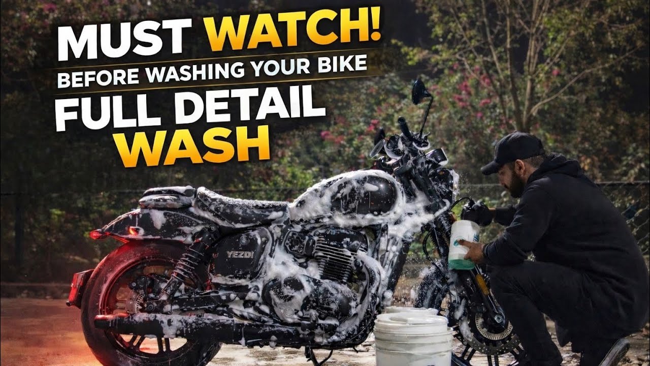 Yezdi Roadster Full Detail Wash | Don’t Wash Your Bike Before Watching This!