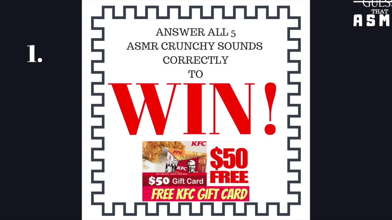 GUESS THESE ASMR SOUNDS AND WIN $50 GIFT CARD