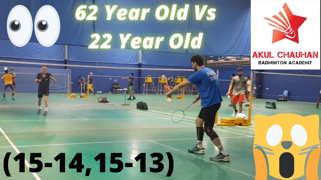 Badminton Ashwini Sir 62 Years Old Vs 22 Year Old | Practice Game 1