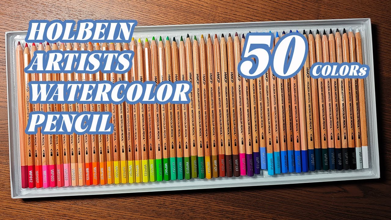 World's First Look: Holbein 50-Colour Watercolour Pencils Unboxing & Full Review