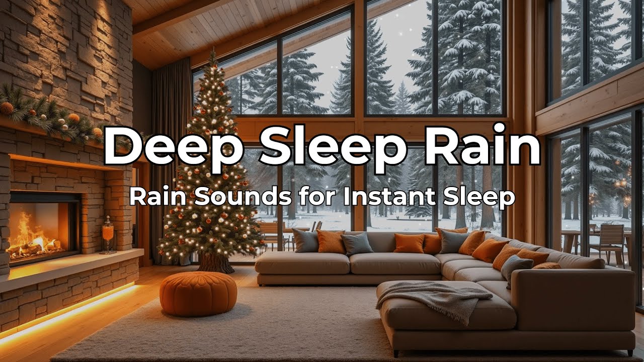 Snowy Night by the Christmas Fire 🎄 Gentle Piano & Warm Ambience