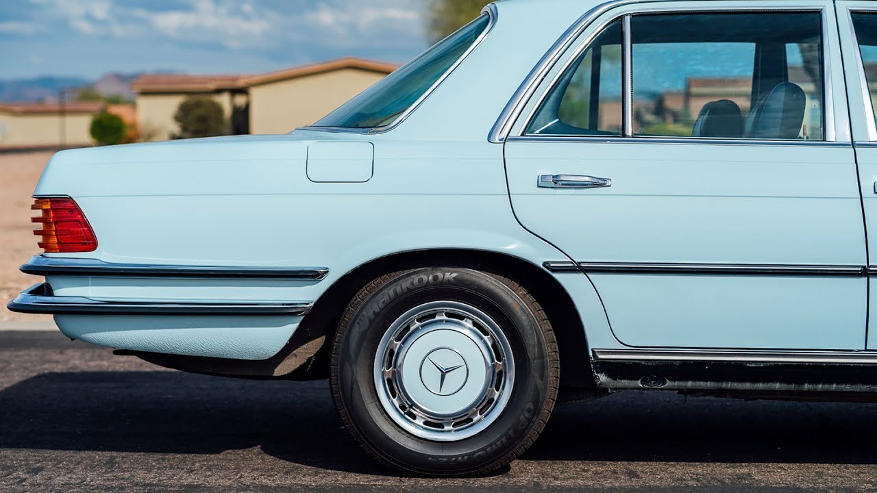 1975 Mercedes-Benz 280S w116 S-class Aqua Blue color