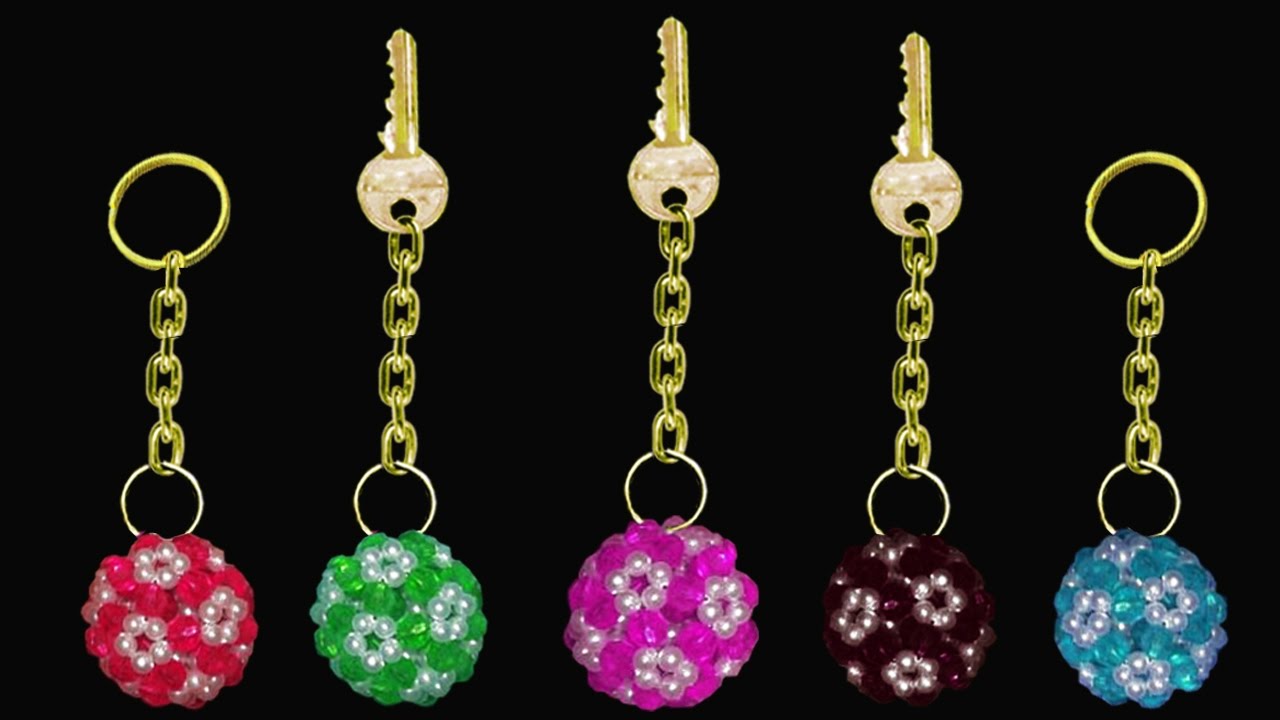 DIY - How To Make a Keychain (Ball Shape) || Beaded Soccer Ball Keychain