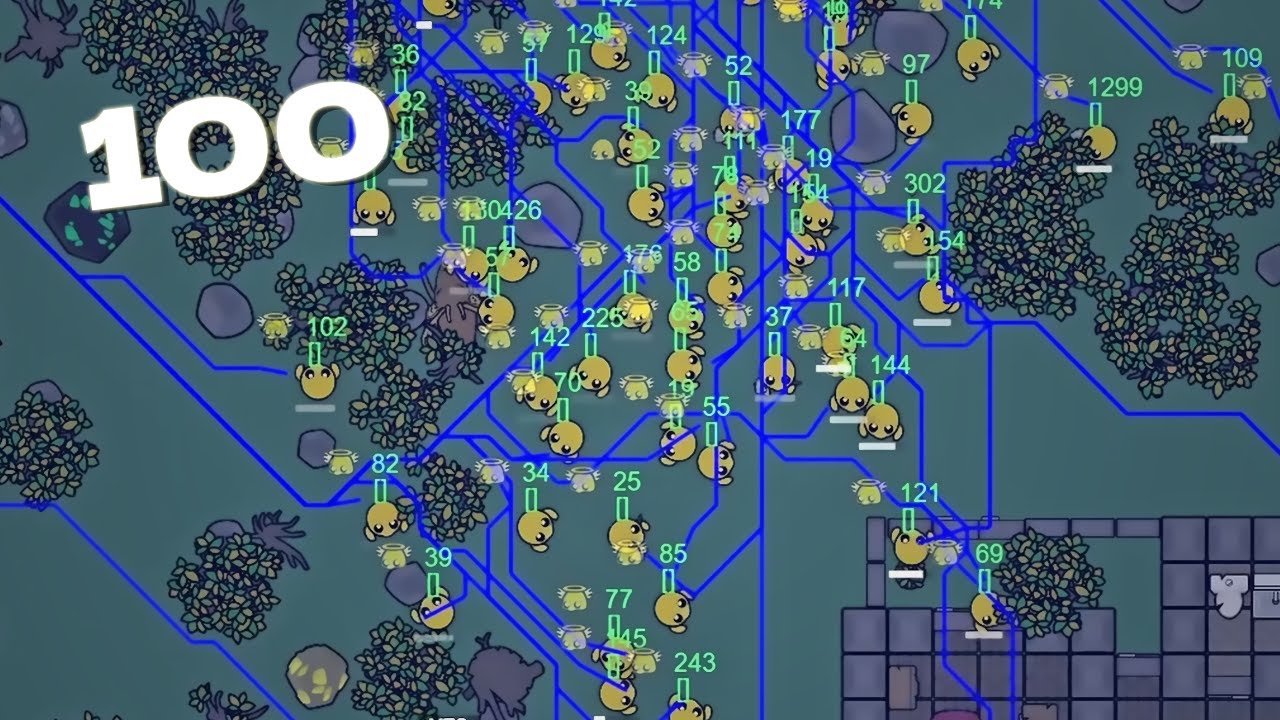 Управление 100 игроками в игре IO