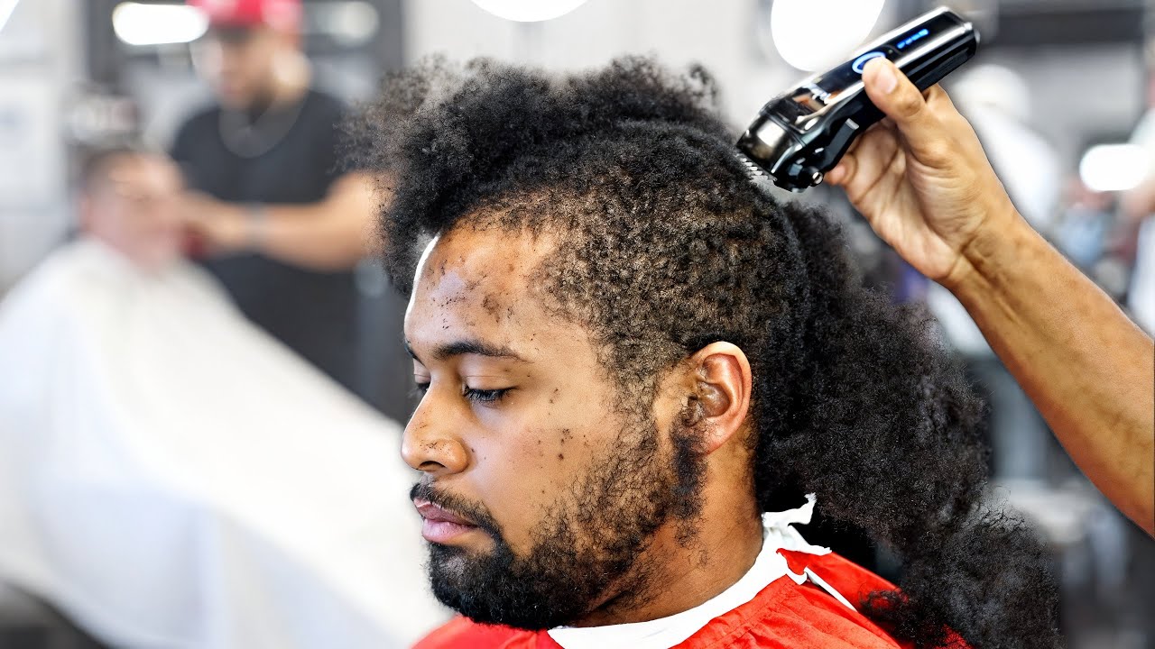 HAIRCUT TRANSFORMATION TUTORIAL: MID TAPER | BEARD TRIM CRISPY LINE UP