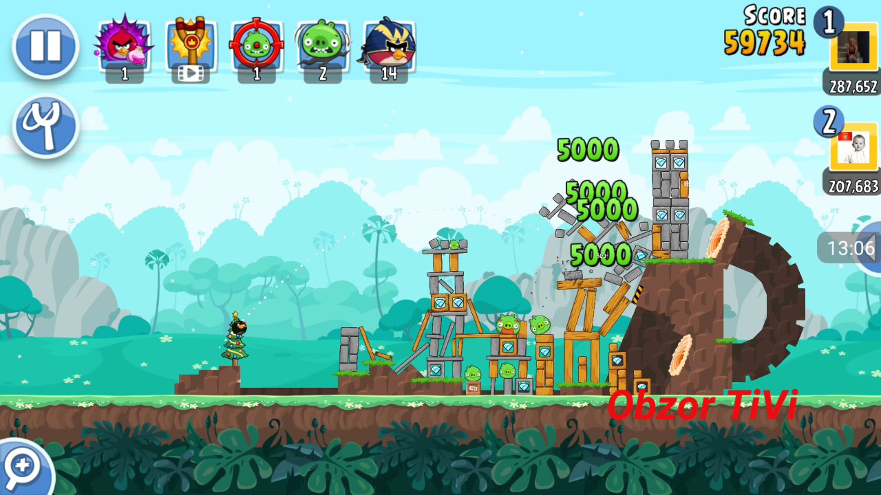 Прохождение уровней Angry Birds Friends от 15 июня 2017.