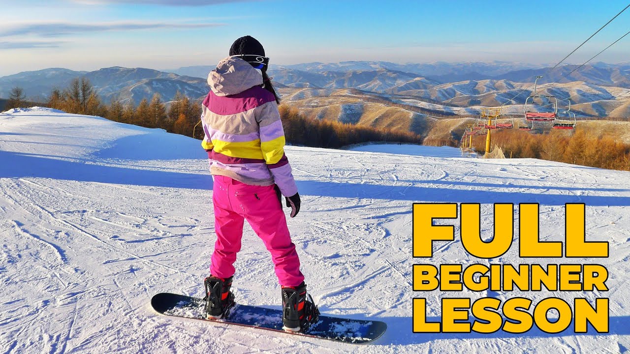 How to Snowboard on Your First Day - Complete Beginner Lesson