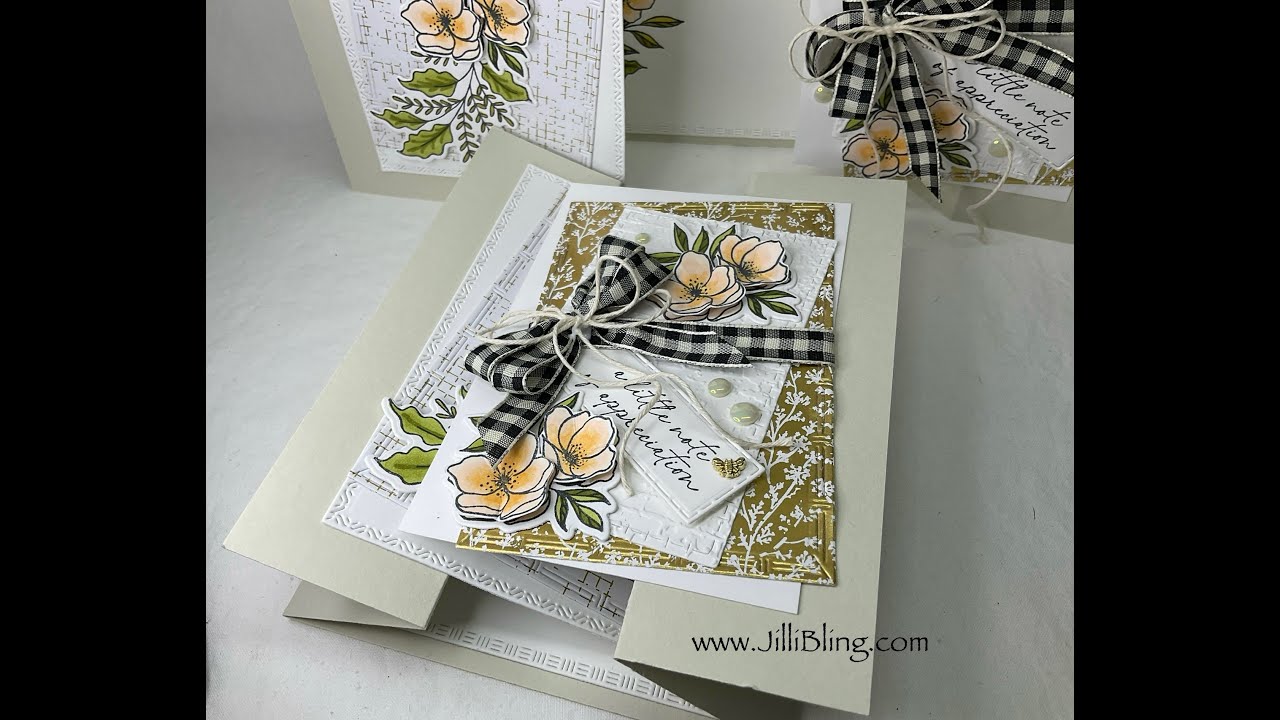 *Memorable Blooms - Vintage Petal Pink Fun Fold