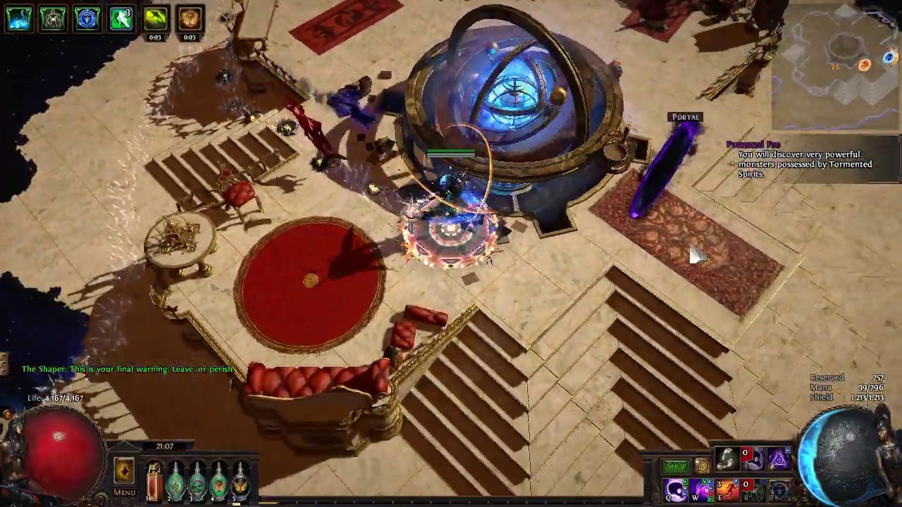 【POE 3.6】Trickster EBMOM - The mix chaos build - Bane、Soulrend、Blight、Essence Drain - T17 shaper