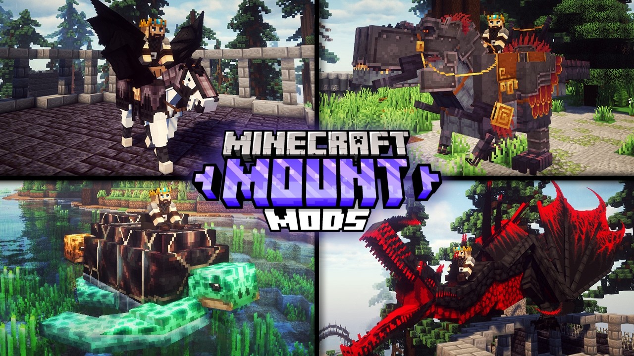 Top 10 Minecraft Rideable Mount Mods (Forge/Fabric)
