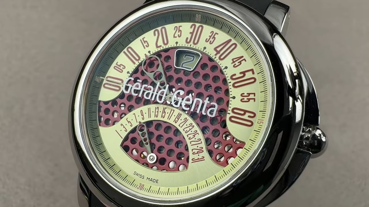 Gerald Genta Arena Bi-Retro BSP.Y.10 GRN/RED Gerald Genta Watch Review