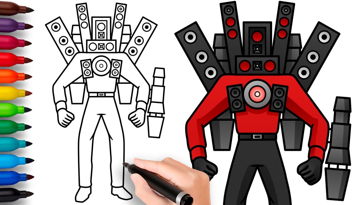 COMO DIBUJAR a TITAN SPEAKERMAN | Skibidi Toilet - paso a paso, fácil y rápido dibujo
