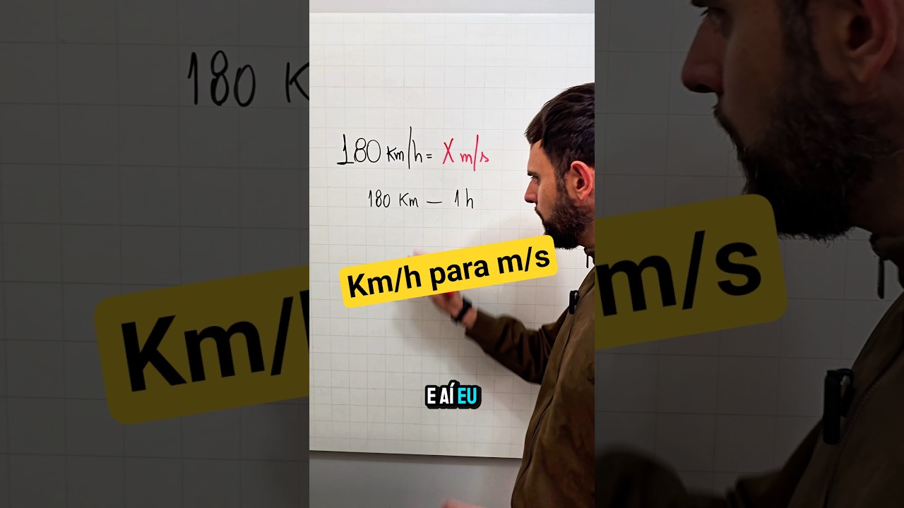 Aprenda a converter km/h para m/s sem decorar a f&oacute;rmula! #matematica #f&iacute;sica #educa&ccedil;&atilde;o