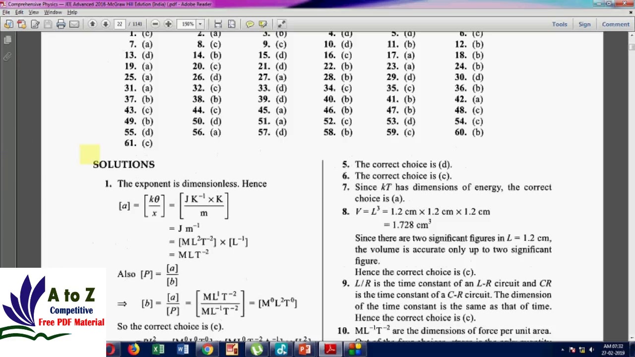 Pdf Free Download Comprehensive Physics &mdash; JEE Advanced 2016-McGraw Hill Edition