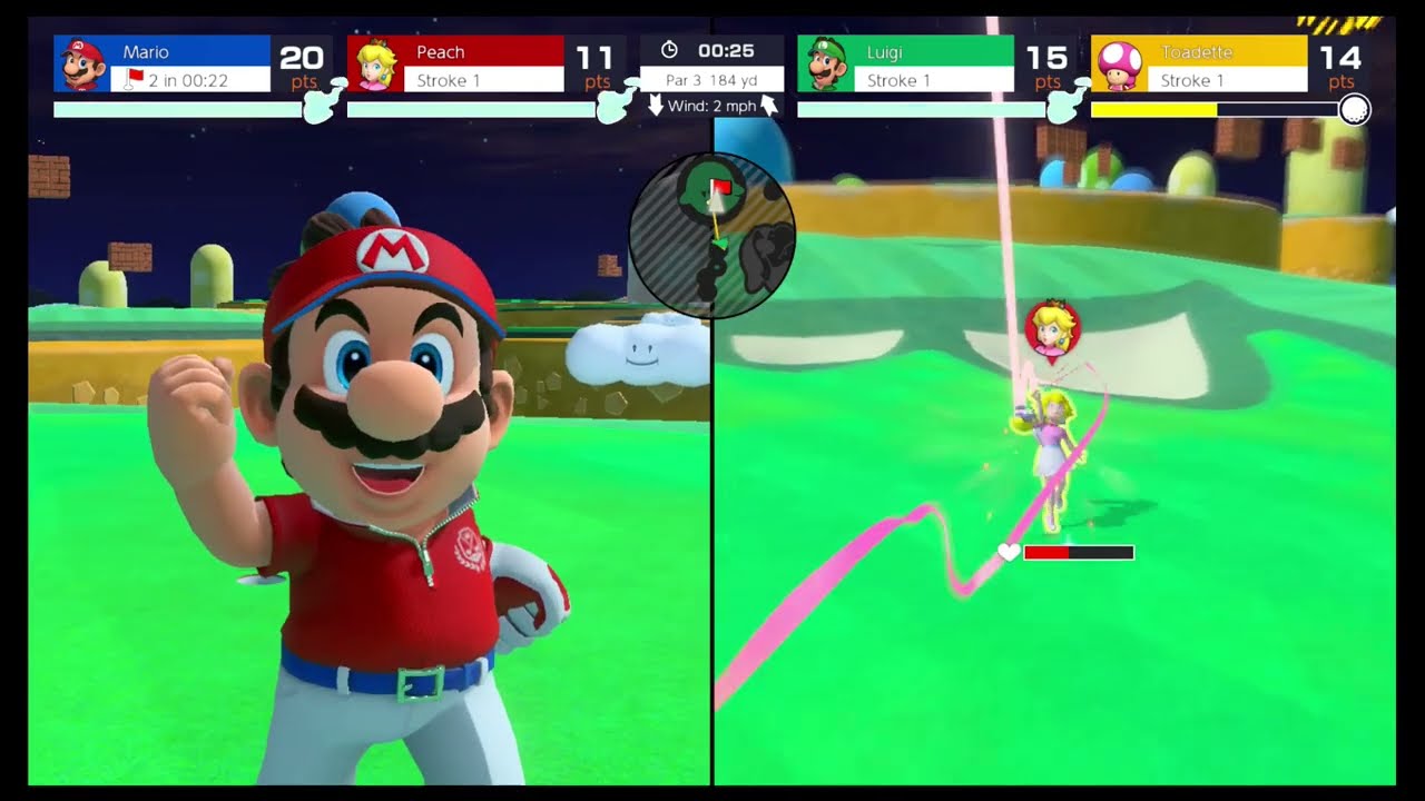 Mario Golf Super Rush - 2 Player Speed Golf - All-Star Summit #2