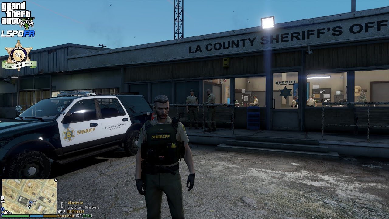 GTA V - LSPDFR 0.4.9🚔 - LSSD/LASD - Sheriff Patrol - Wanted Civilian | Shootout - 4K