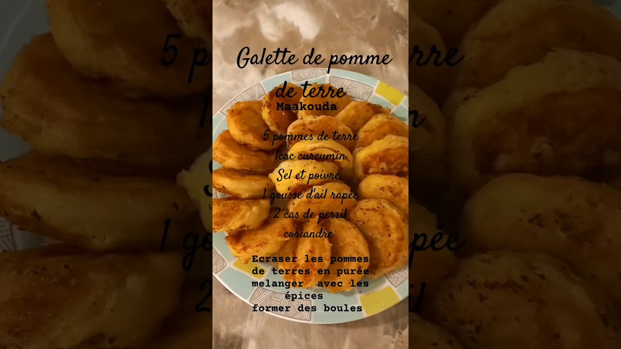 Recette de galettes de pomme de terre marocaines, maakouda. #recette #recettefacile #recetteramadan
