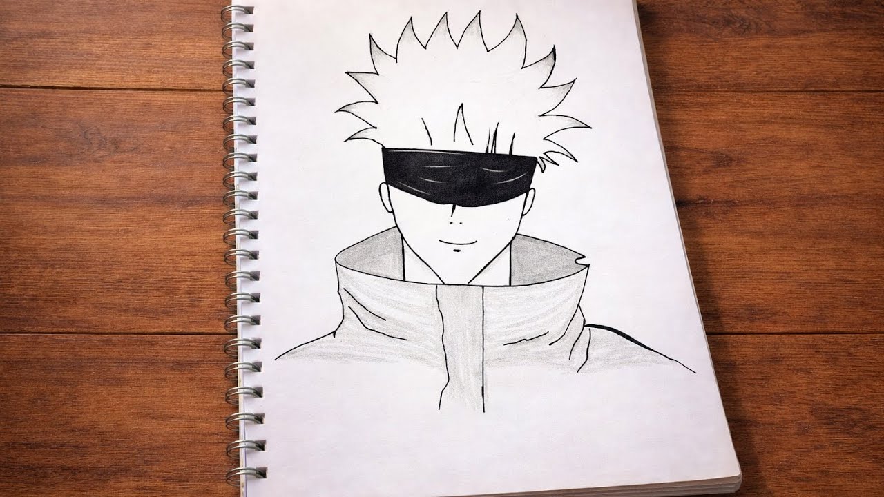 Learn how to draw Satoru Gojo from Jujutsu Kaisen step by step