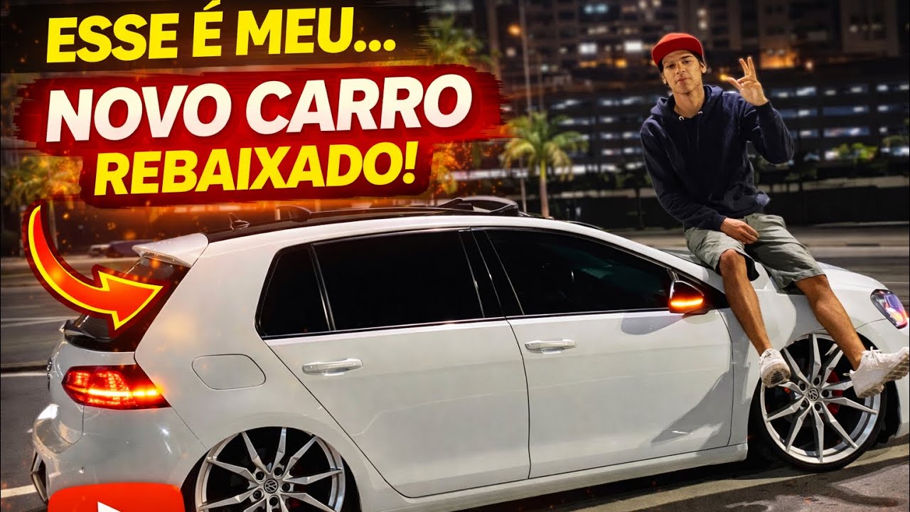 MEU GOLF TSI REBAIXADO ARO 20 SUSPENSÃO A AR - MK7 Ficou Lindo 🤩 🤩