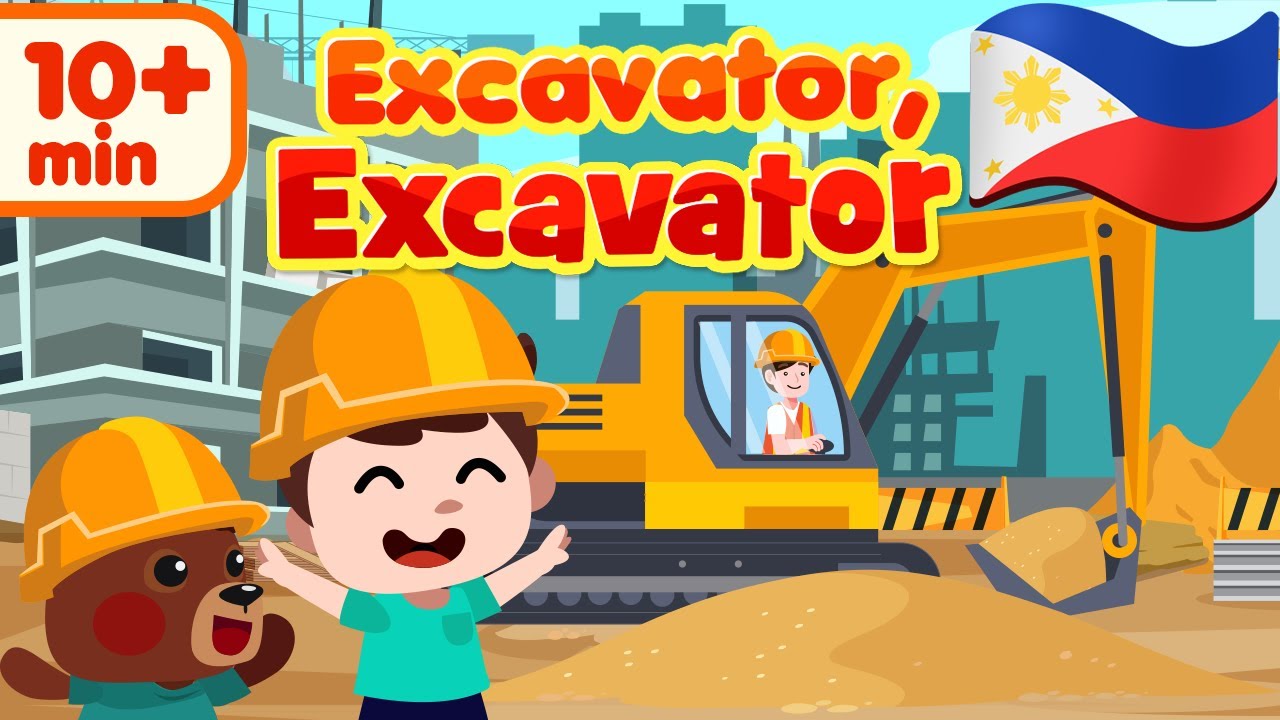 Excavator, Excavator | Flexy Bear Original Awiting Pambata Compilation