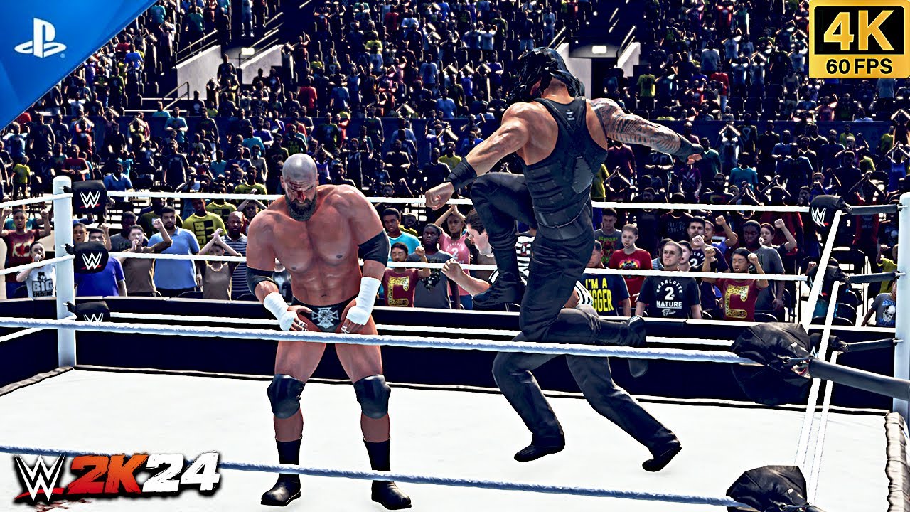 WWE 2K24 - Roman Reigns VS Triple H - World Heavyweight Championship Match | 4K PS5