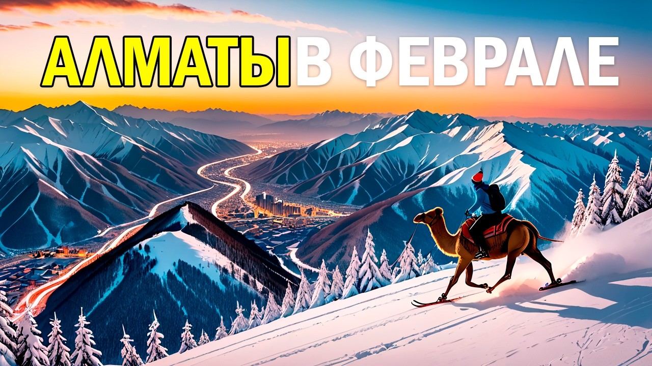 Зимняя магия Алматы февраль: от огней улиц до снежных трасс! ❄️🏔️