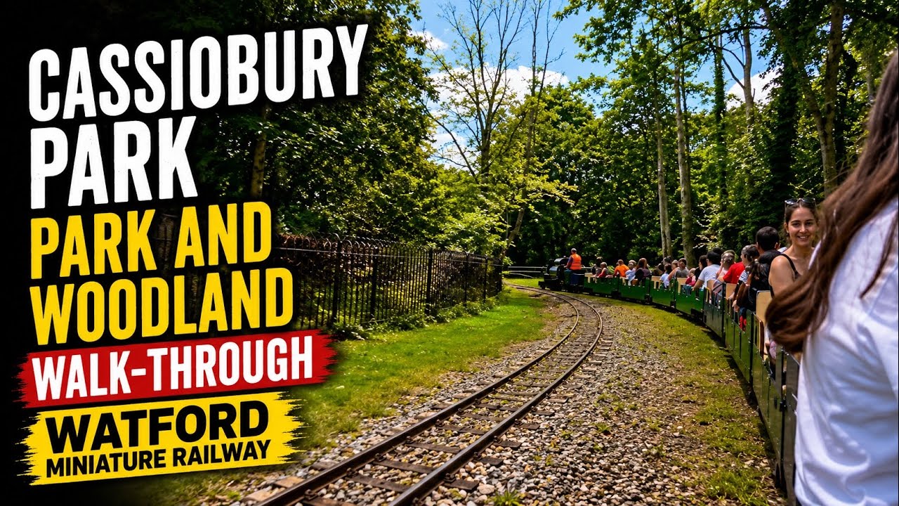 Cassiobury Park | Park and Woodland Walk-through | Watford Miniature Railway | 4K