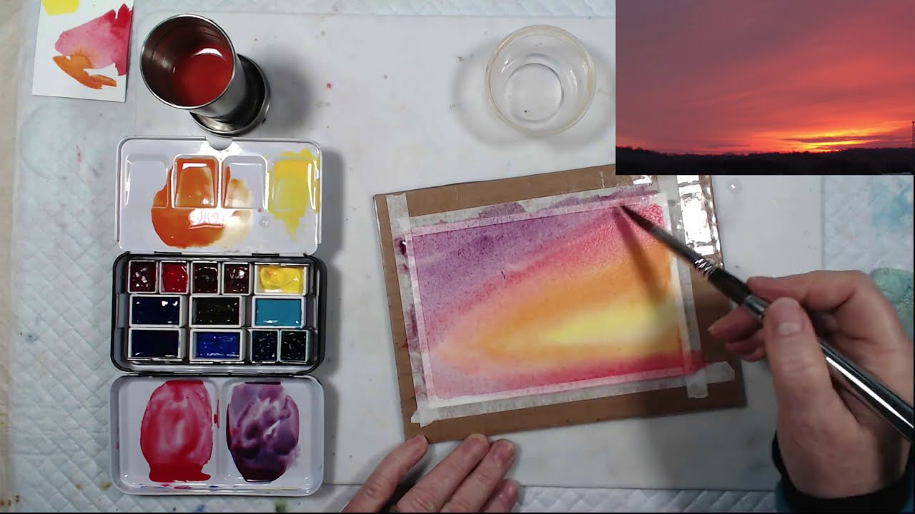 Watercolor Postcard Paint-Along: Sunrise Joy!