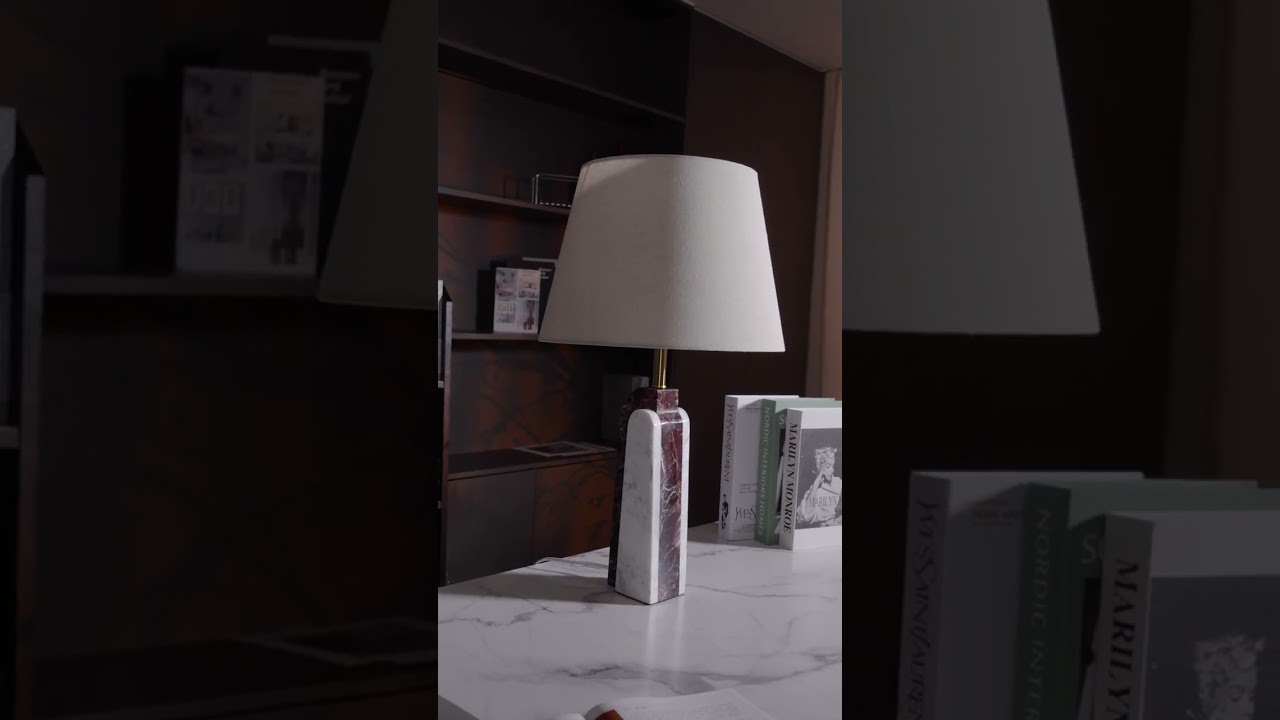 Virello Marble Table Lamp by Vakkerlight &ndash; Timeless Luxury in Natural Stone