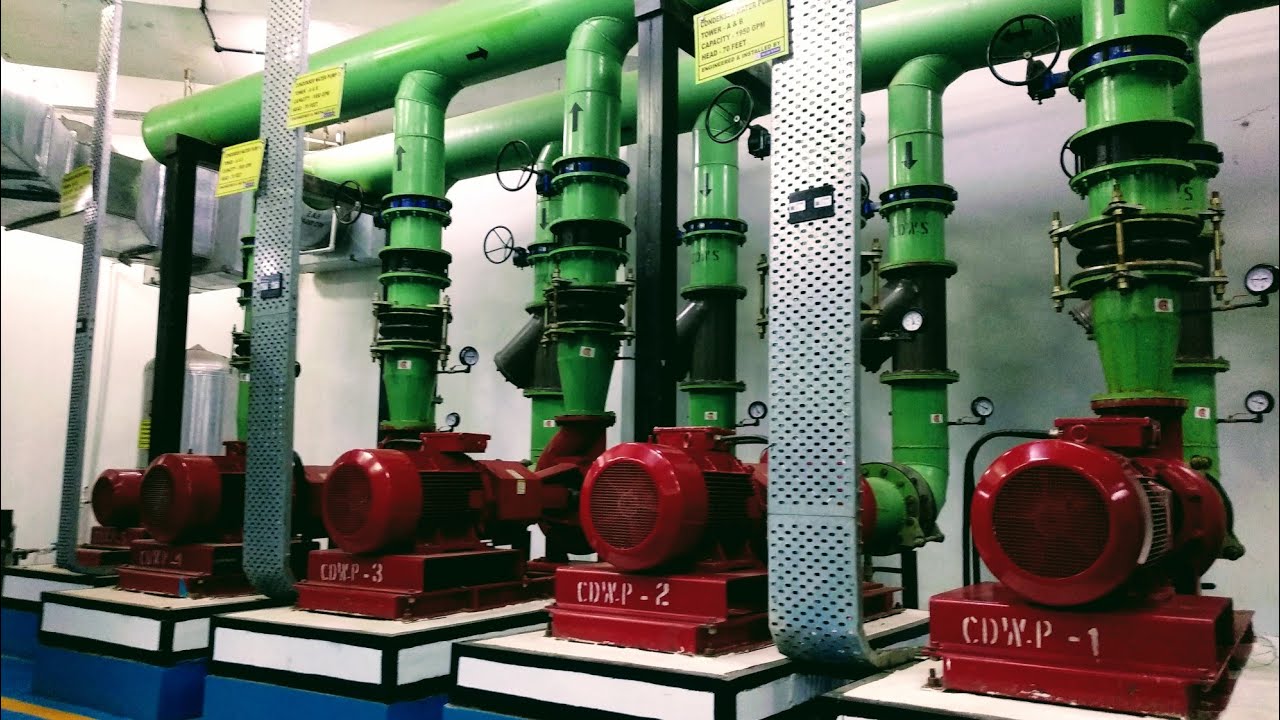 what work condenser pump in Chiller plant 🤔🤔🤔 condenser pump kaise kaam karta hai .kaha lgta hai
