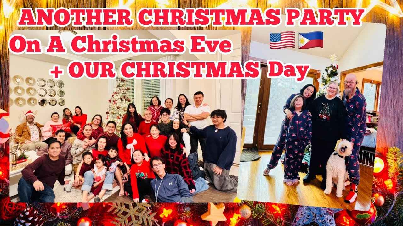 Christmas Eve Party with Good friends again daming pinoy🤩and Our CHRISTMAS Morning Ganap @ home🤩🎅🌟🎄