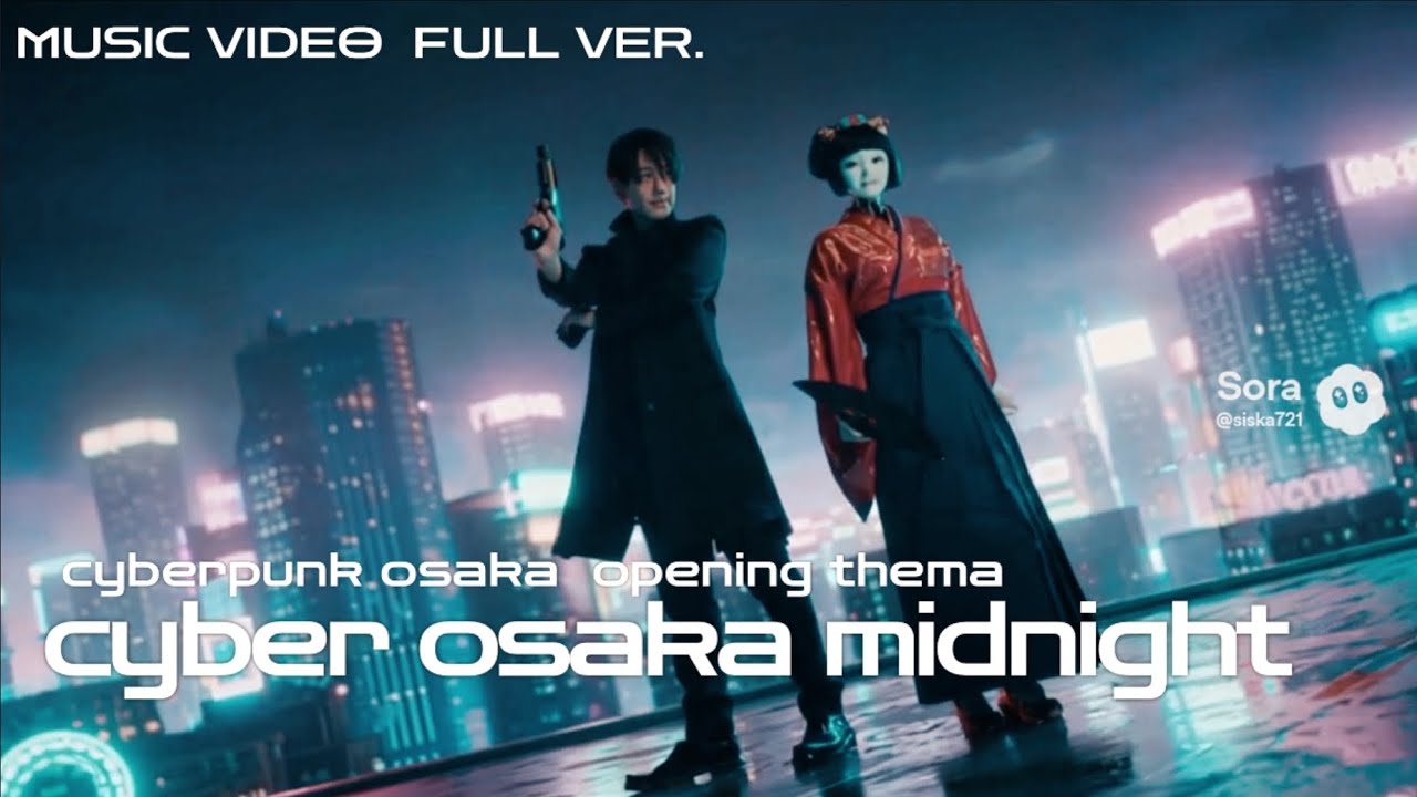 CYBER  Osaka MIDNIGHT［FULL.ver.］歌詞付き　AI特撮ドラマ.サイバーパンクオーサカ主題歌　#サイバーパンク #オリジナルmv #特撮 #サイバーパンクオーサカ #ai 