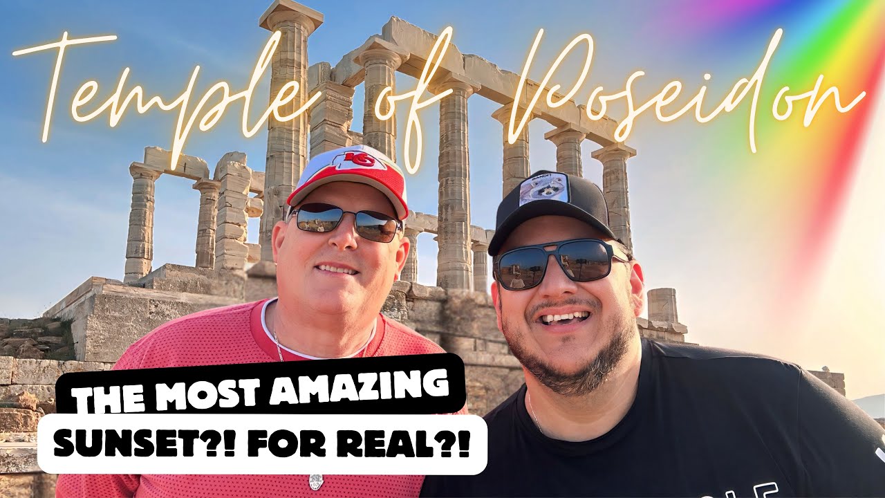 Visiting the Temple of Poseidon on Cape Sounion - Bus tour from Athens, Greece 🇬🇷