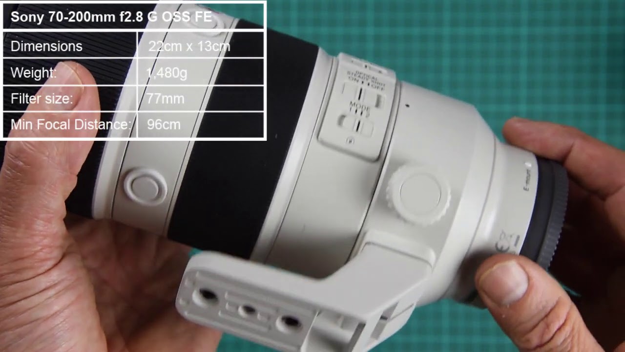 Sony G Master 70-200mm f2 8 OSS Quick Start Guide