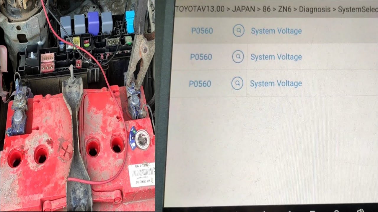 P0560 Error Code system voltage Toyota Innova crysta/ DTC trouble code P0560 Toyota