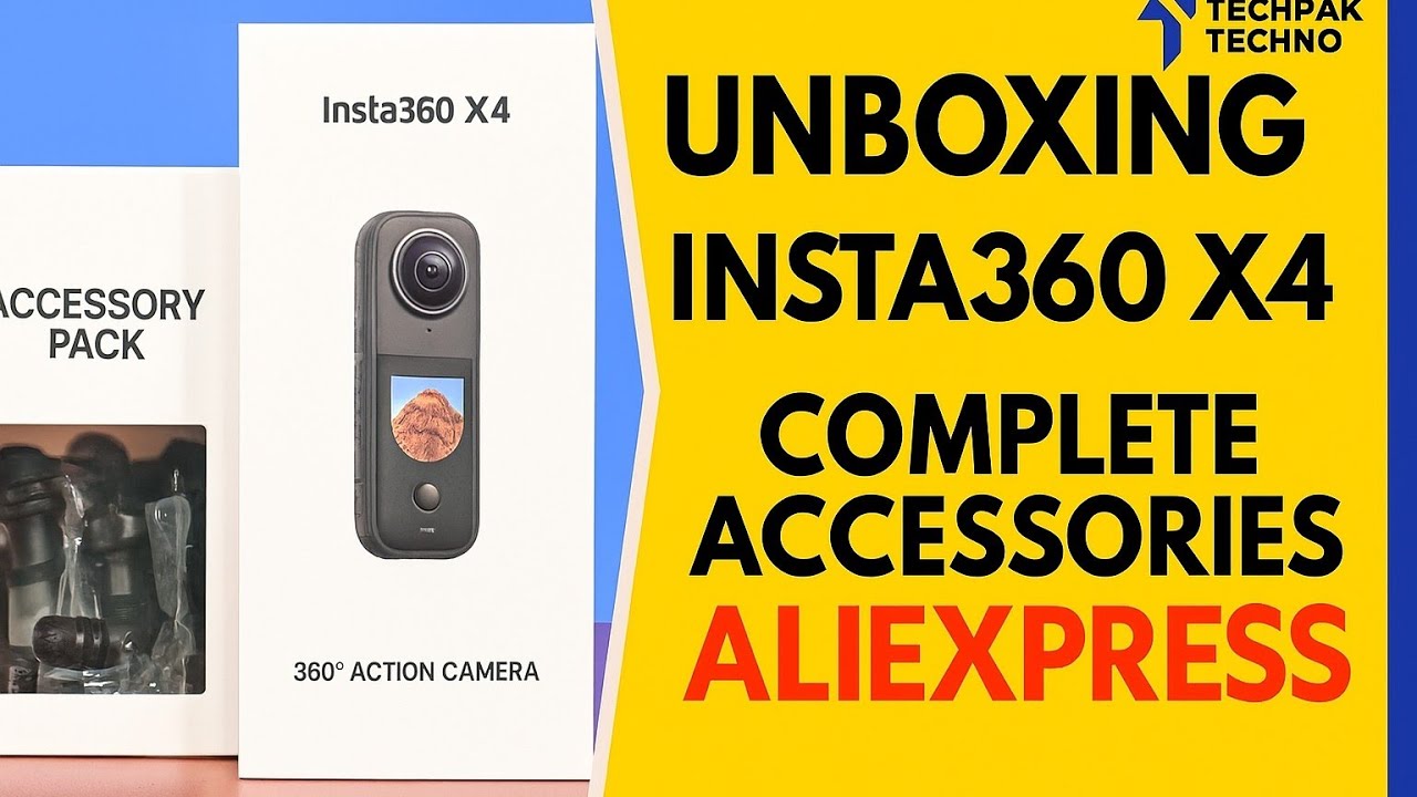 Распаковка Insta 360 X4 с полным комплектом аксессуаров с Ali Express | Techpak Techno
