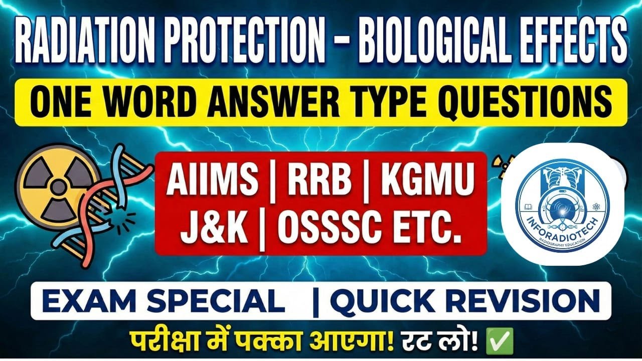 Radiation Protection – Biological Effects | One Word Answer Questions (Bilingual) | Radiography Exam