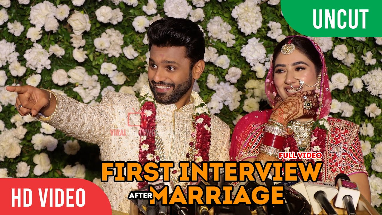 Rahul Vaidya और Disha Parmar as दूल्हा दुल्हन - First Interview after Marriage | COMPLETE VIDEO