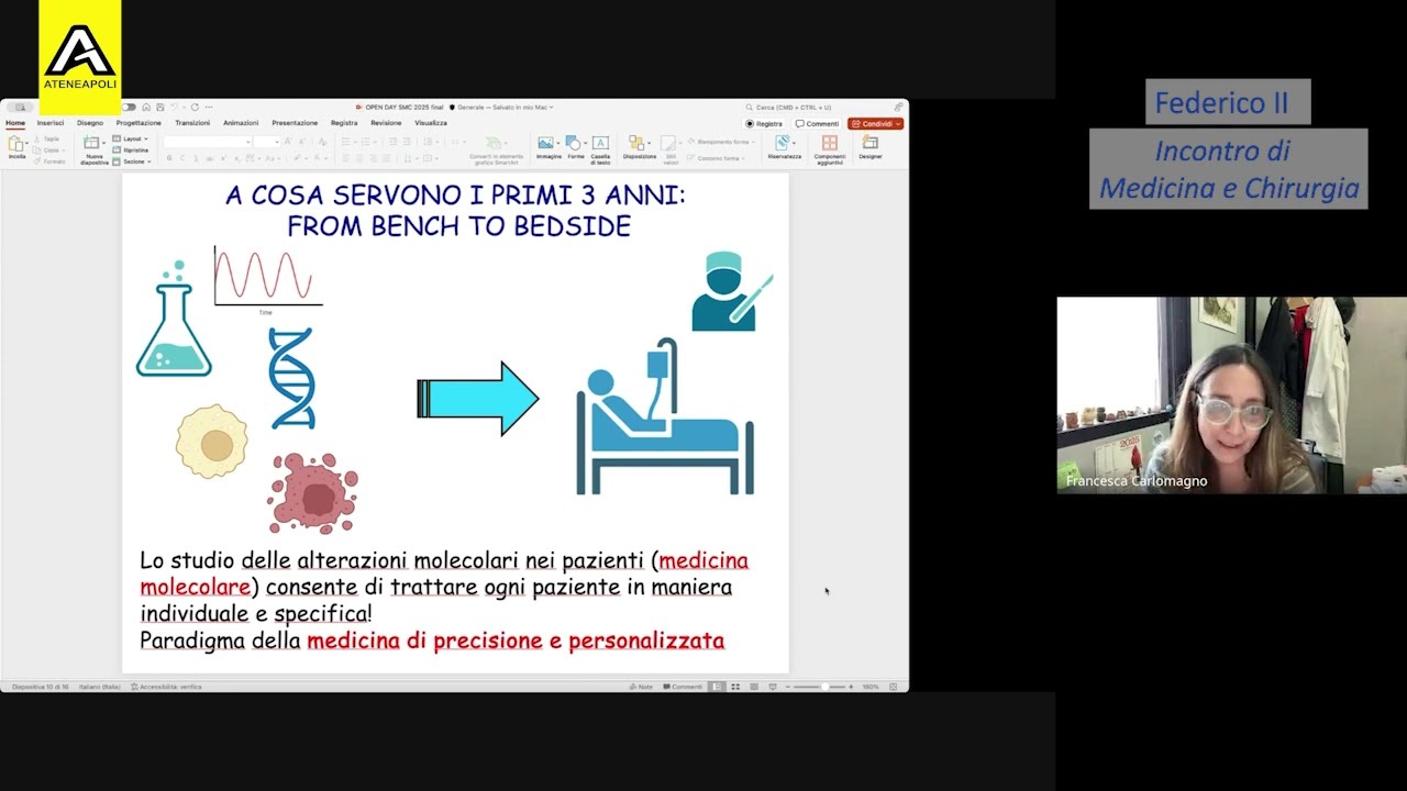 Presentazione del Corso di Laurea Medicina e Chirurgia dell'Università 