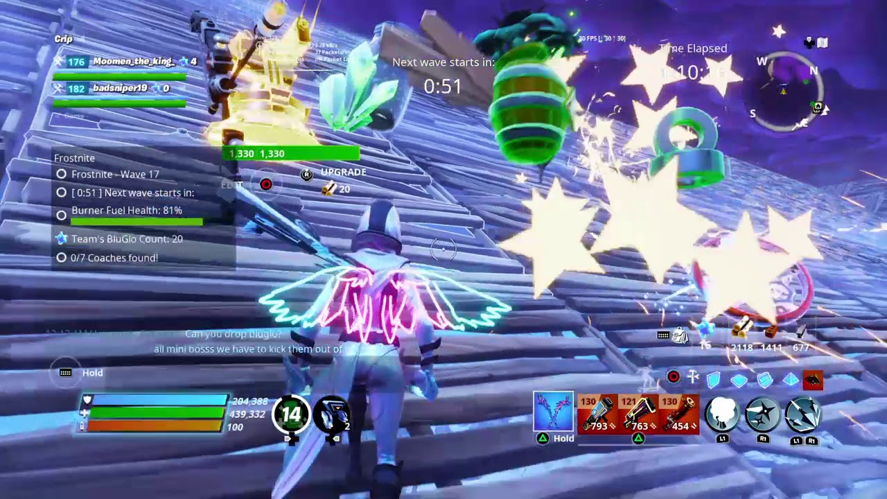 Beating frostnite power level 128 4 players as a level 123 with only 3 players