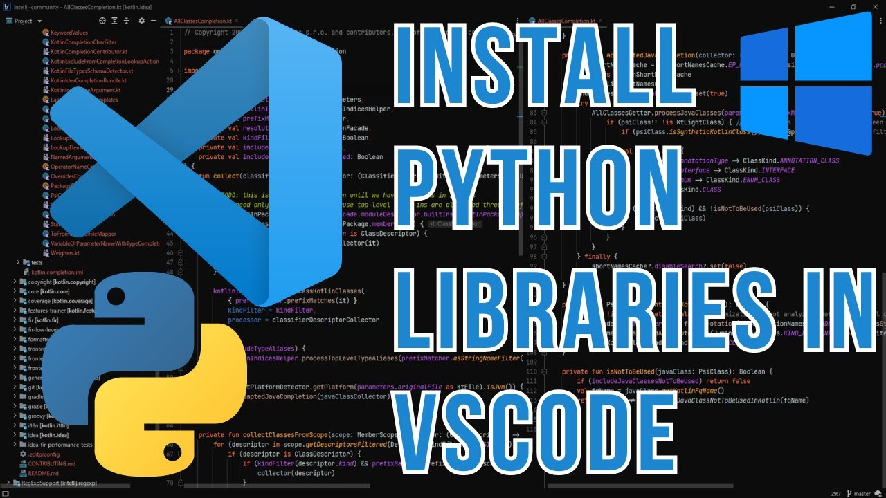 Как установить библиотеки Python в Visual Studio Code (Windows 11)