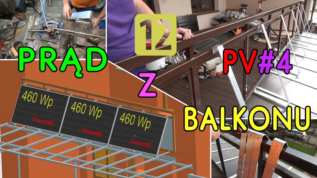 Prąd z balkonu. Uchwyt balkonowy do paneli PV fotowoltaicznych.